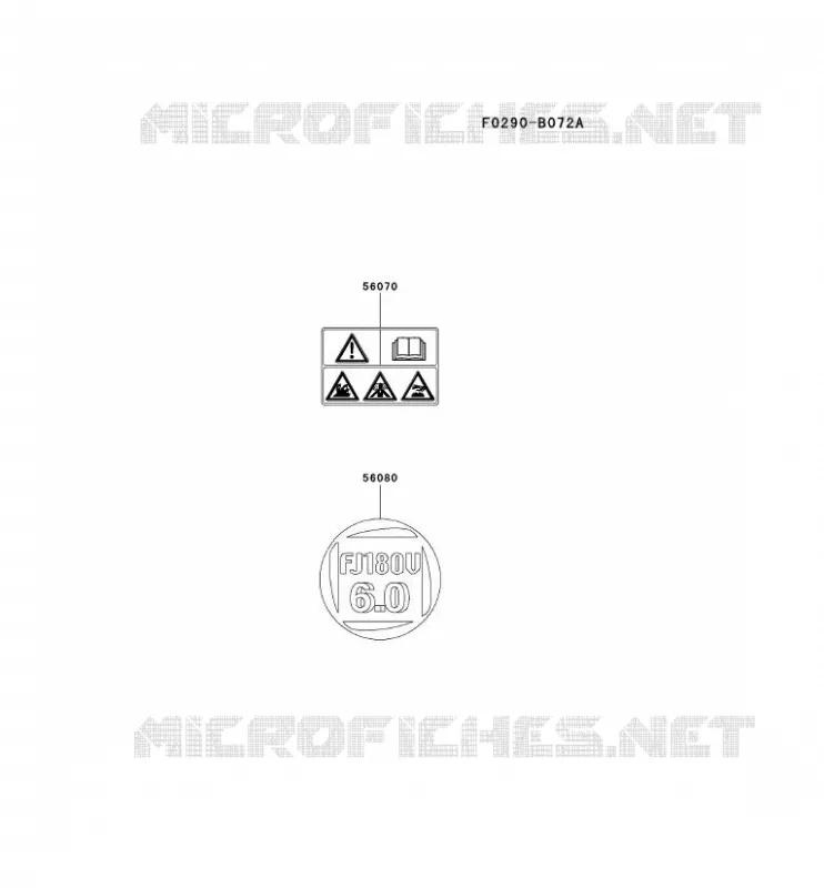 LABEL Kawasaki Petits Moteurs FJ FJ180V FJ MOTORS  FJ180V-AS66