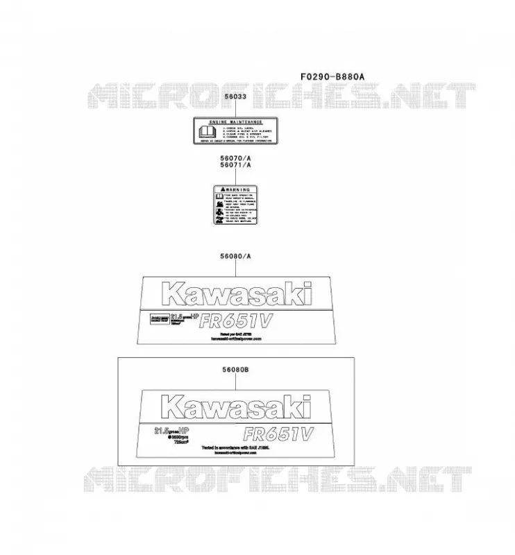 LABEL Kawasaki Petits Moteurs FR FR651V FR MOTORS  FR651V-CS08