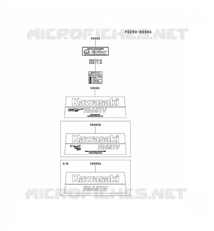 LABEL Kawasaki Petits Moteurs FR FR651V FR MOTORS  FR651V-ES10