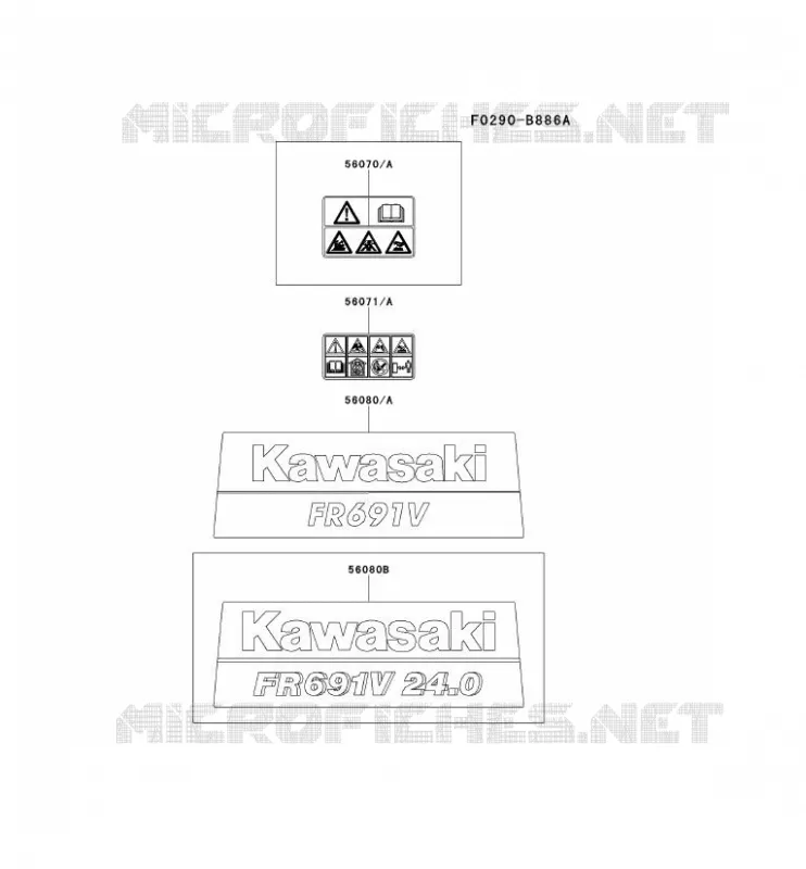 LABEL Kawasaki Petits Moteurs FR FR691V FR MOTORS  FR691V-AS51