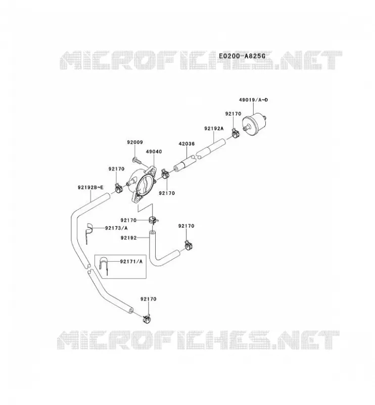 RESERVOIR CARBURANT/ROBINET Kawasaki Petits Moteurs FS FS481V FS MOTORS  FS481V-AS08