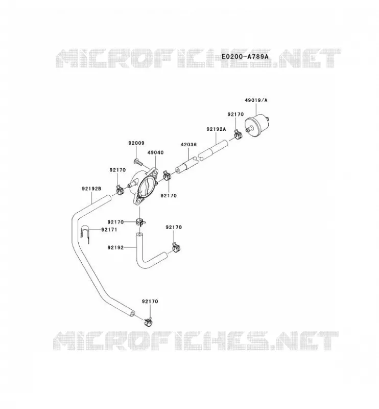 RESERVOIR CARBURANT/ROBINET Kawasaki Petits Moteurs FS FS481V FS MOTORS  FS481V-AS11