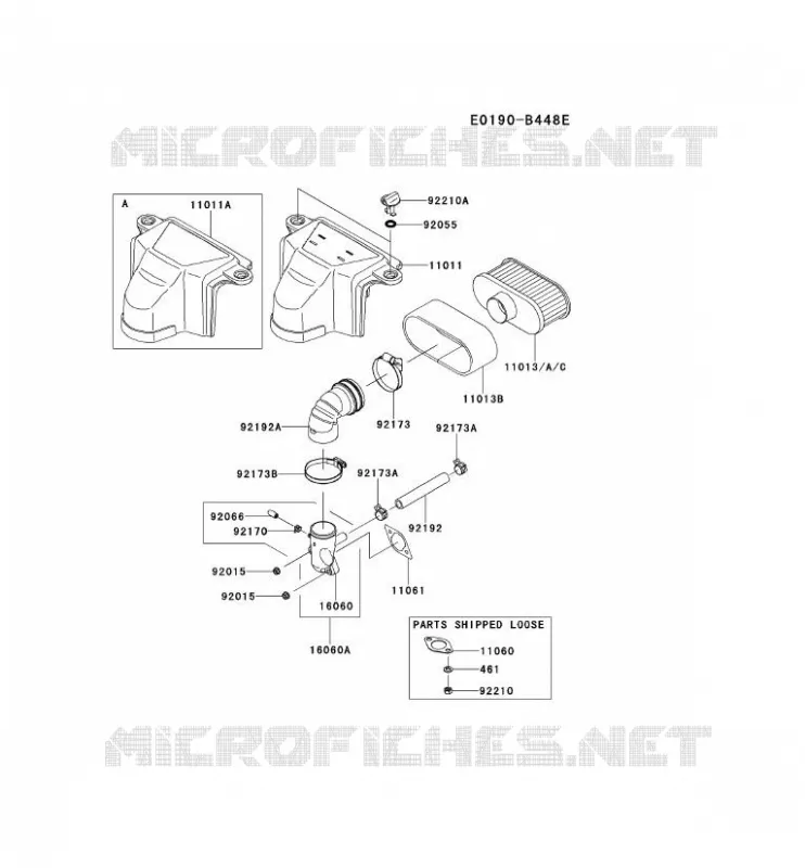 FILTRE &Agrave; AIR/POT D'&Egrave;CHAPPEMENT Kawasaki Petits Moteurs FS FS481V FS MOTORS  FS481V-AS25