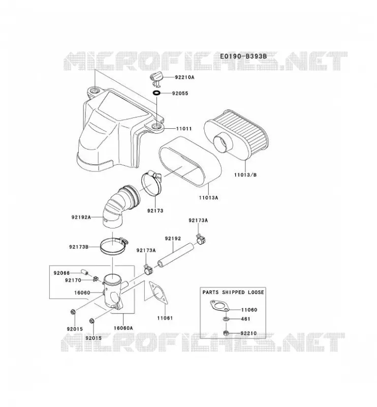 FILTRE &Agrave; AIR/POT D'&Egrave;CHAPPEMENT Kawasaki Petits Moteurs FS FS481V FS MOTORS  FS481V-AS56