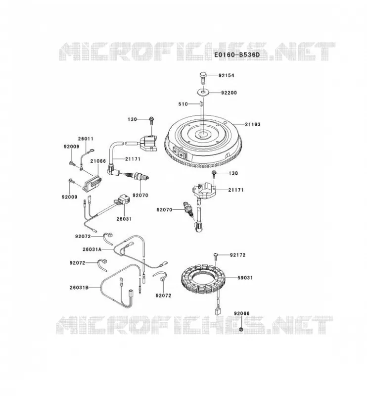 &Eacute;QUIPEMENT ELECTRIQUE Kawasaki Petits Moteurs FS FS481V FS MOTORS  FS481V-AS58