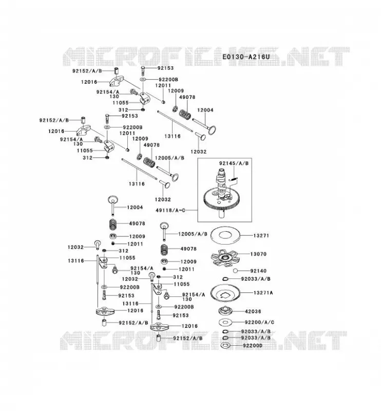 SOUPAPE/ARBRE A CAME Kawasaki Petits Moteurs FS FS481V FS MOTORS  FS481V-BE50