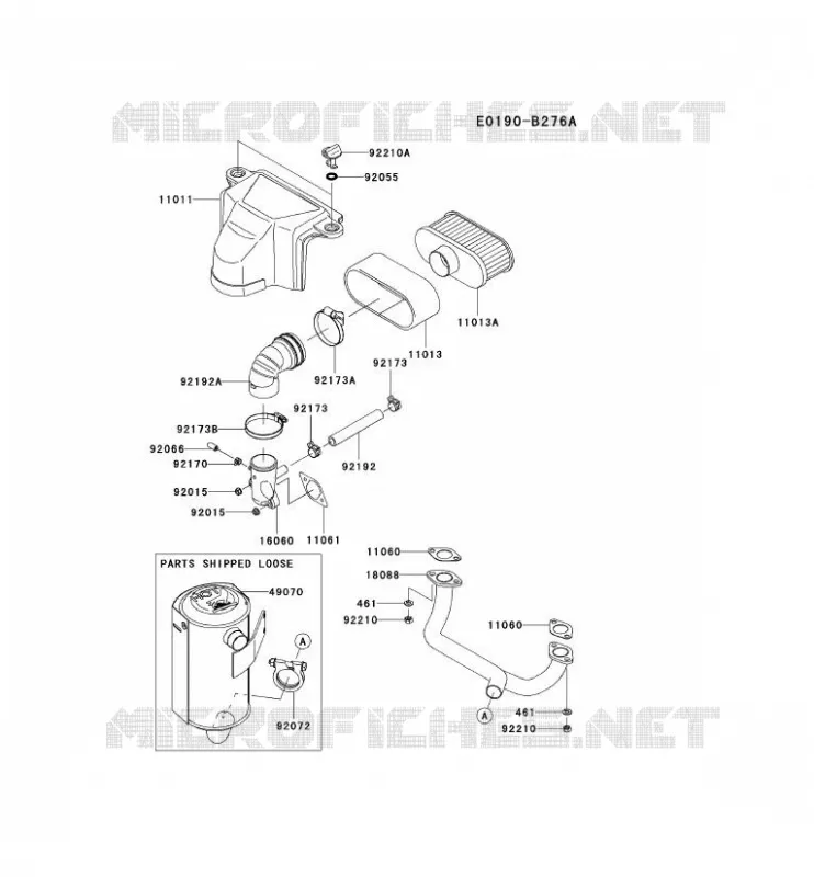 FILTRE &Agrave; AIR/POT D'&Egrave;CHAPPEMENT Kawasaki Petits Moteurs FS FS481V FS MOTORS  FS481V-BS17