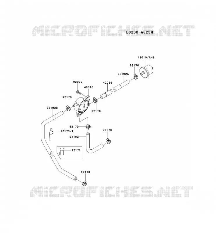 RESERVOIR CARBURANT/ROBINET Kawasaki Petits Moteurs FS FS481V FS MOTORS  FS481V-BS26