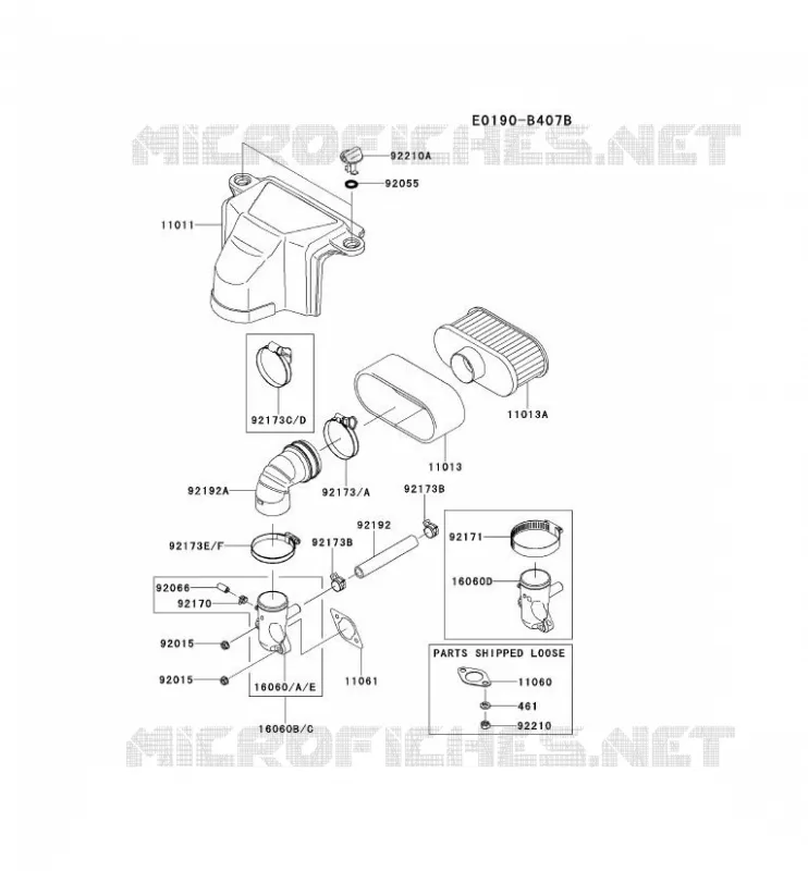 FILTRE &Agrave; AIR/POT D'&Egrave;CHAPPEMENT Kawasaki Petits Moteurs FS FS481V FS MOTORS  FS481V-CS05