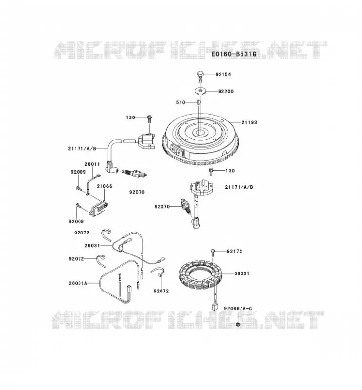 &Eacute;QUIPEMENT ELECTRIQUE Kawasaki Petits Moteurs FS FS481V FS MOTORS  FS481V-CS07