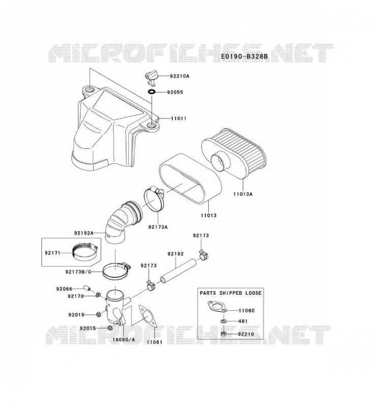 FILTRE &Agrave; AIR/POT D'&Egrave;CHAPPEMENT Kawasaki Petits Moteurs FS FS481V FS MOTORS  FS481V-CS50