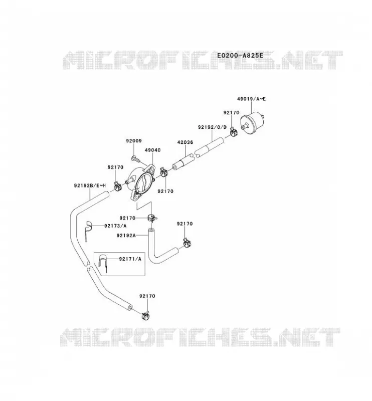 RESERVOIR CARBURANT/ROBINET Kawasaki Petits Moteurs FS FS481V FS MOTORS  FS481V-DS04