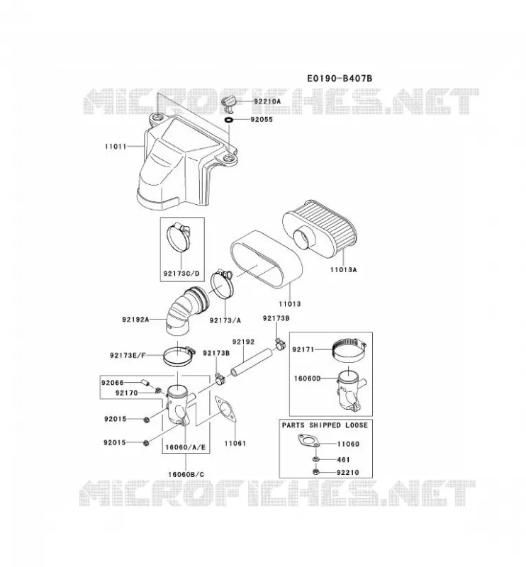 FILTRE &Agrave; AIR/POT D'&Egrave;CHAPPEMENT Kawasaki Petits Moteurs FS FS481V FS MOTORS  FS481V-DS05