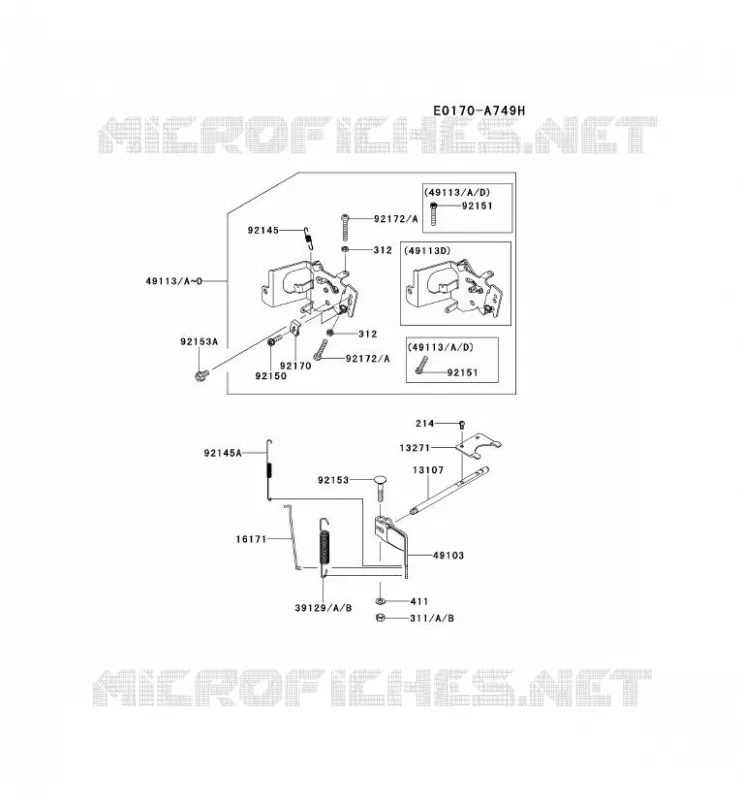 EQUIPEMENT DE CONTROLE Kawasaki Petits Moteurs FS FS481V FS MOTORS  FS481V-DS14