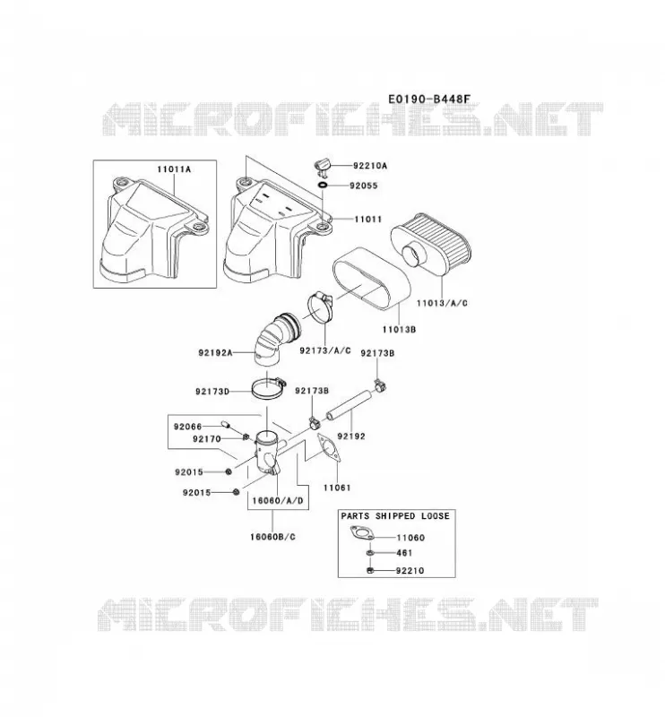 FILTRE &Agrave; AIR/POT D'&Egrave;CHAPPEMENT Kawasaki Petits Moteurs FS FS481V FS MOTORS  FS481V-DS21
