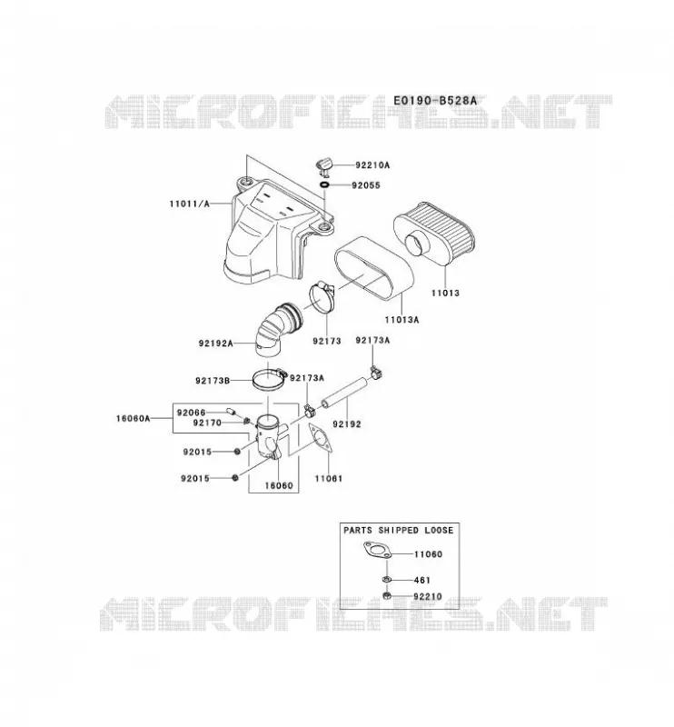 FILTRE &Agrave; AIR/POT D'&Egrave;CHAPPEMENT Kawasaki Petits Moteurs FS FS481V FS MOTORS  FS481V-DS22