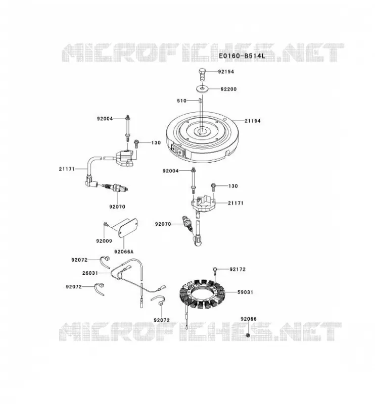 &Eacute;QUIPEMENT ELECTRIQUE Kawasaki Petits Moteurs FS FS481V FS MOTORS  FS481V-ES14