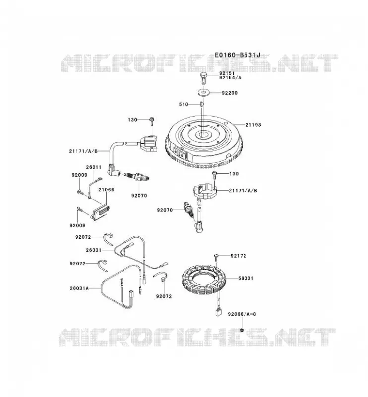 &Eacute;QUIPEMENT ELECTRIQUE Kawasaki Petits Moteurs FS FS541V FS MOTORS  FS541V-AS00
