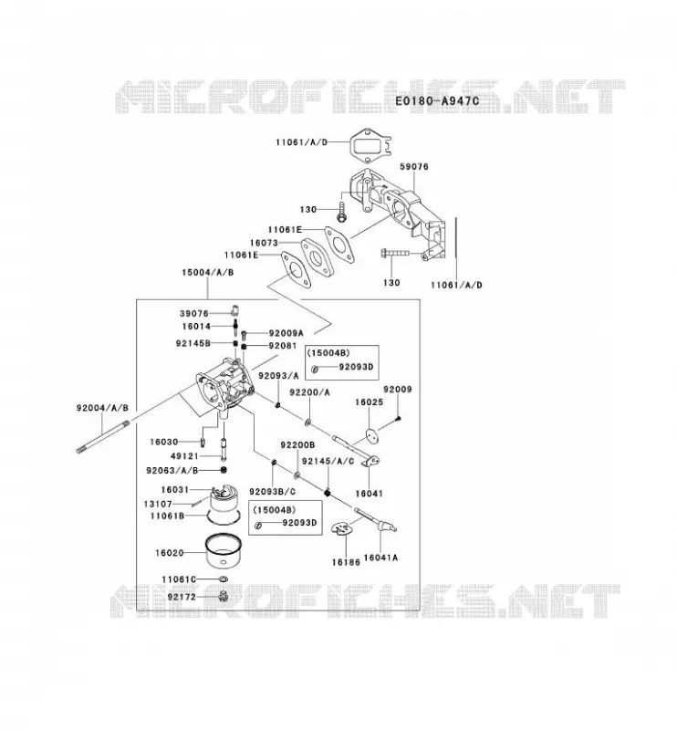 CARBURATEUR Kawasaki Petits Moteurs FS FS541V FS MOTORS  FS541V-AS24