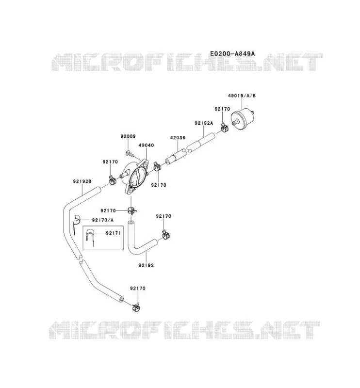 RESERVOIR CARBURANT/ROBINET Kawasaki Petits Moteurs FS FS541V FS MOTORS  FS541V-AS26