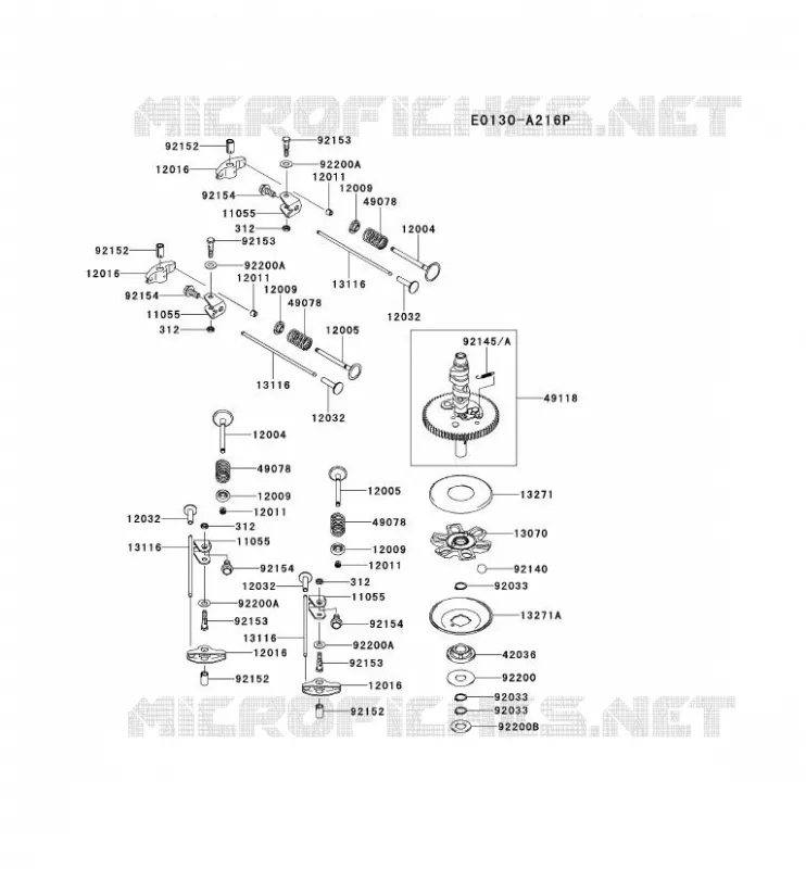 SOUPAPE/ARBRE A CAME Kawasaki Petits Moteurs FS FS541V FS MOTORS  FS541V-AS29