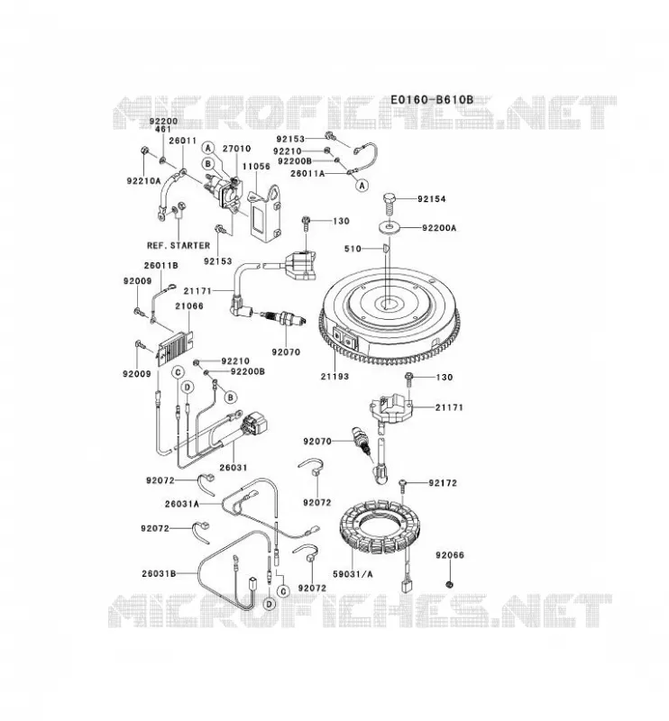 &Eacute;QUIPEMENT ELECTRIQUE Kawasaki Petits Moteurs FS FS541V FS MOTORS  FS541V-BS14