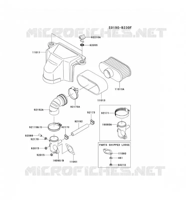FILTRE &Agrave; AIR/POT D'&Egrave;CHAPPEMENT Kawasaki Petits Moteurs FS FS541V FS MOTORS  FS541V-CS07