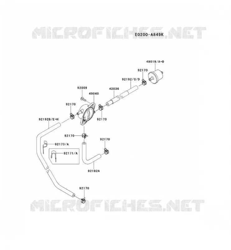 RESERVOIR CARBURANT/ROBINET Kawasaki Petits Moteurs FS FS541V FS MOTORS  FS541V-DS08
