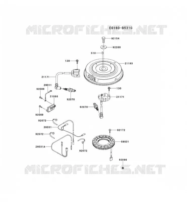 &Eacute;QUIPEMENT ELECTRIQUE Kawasaki Petits Moteurs FS FS541V FS MOTORS  FS541V-DS50