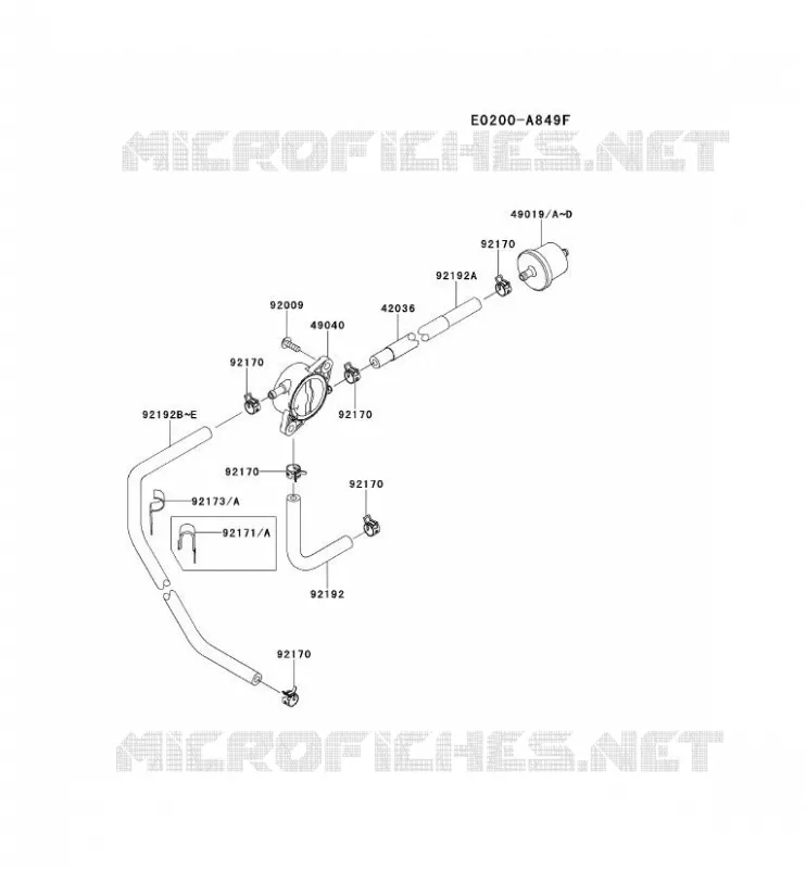RESERVOIR CARBURANT/ROBINET Kawasaki Petits Moteurs FS FS600V FS MOTORS  FS600V-AS10