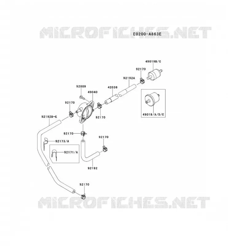 RESERVOIR CARBURANT/ROBINET Kawasaki Petits Moteurs FS FS600V FS MOTORS  FS600V-AS12