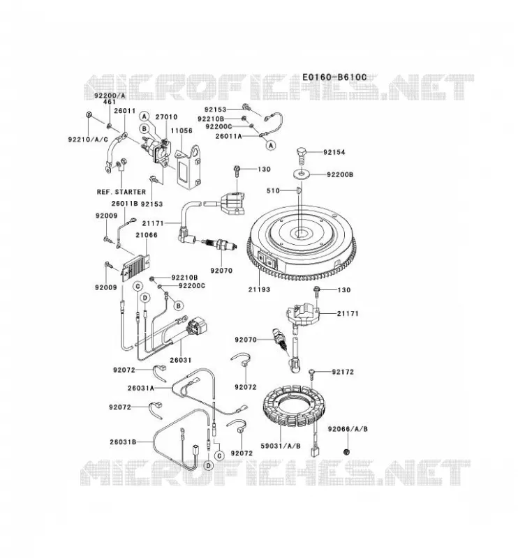 &Eacute;QUIPEMENT ELECTRIQUE Kawasaki Petits Moteurs FS FS600V FS MOTORS  FS600V-AS21