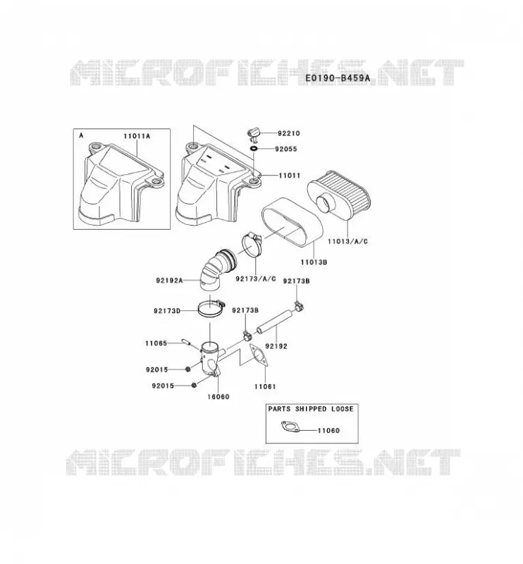 FILTRE &Agrave; AIR/POT D'&Egrave;CHAPPEMENT Kawasaki Petits Moteurs FS FS600V FS MOTORS  FS600V-AS21