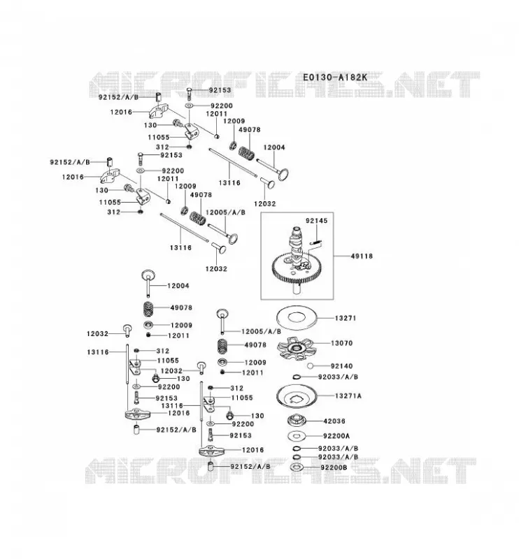 SOUPAPE/ARBRE A CAME Kawasaki Petits Moteurs FS FS600V FS MOTORS  FS600V-AS21