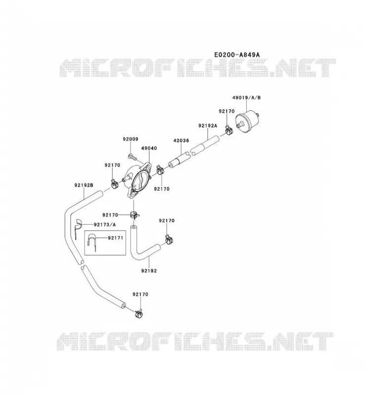 RESERVOIR CARBURANT/ROBINET Kawasaki Petits Moteurs FS FS600V FS MOTORS  FS600V-AS24