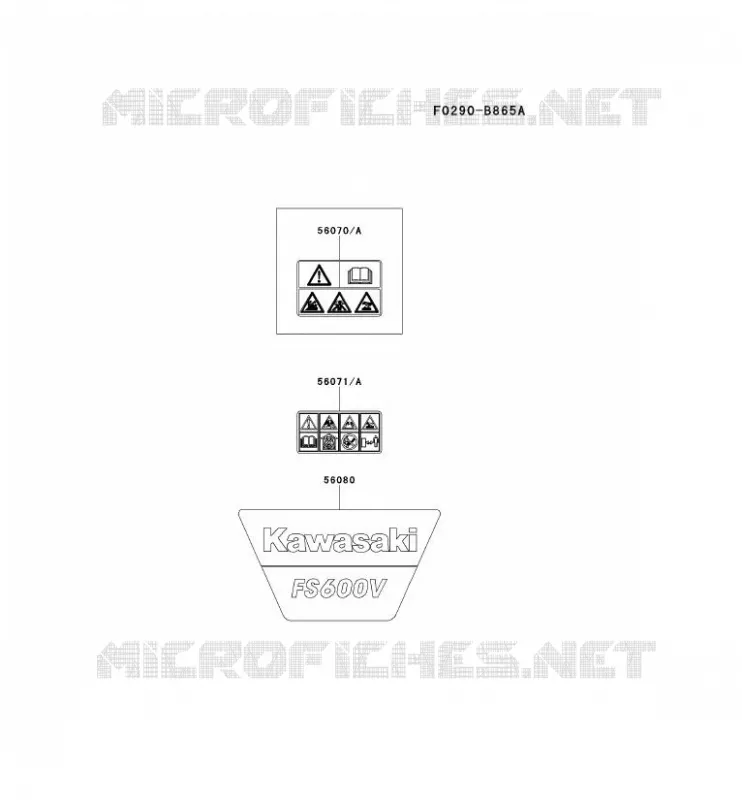 LABEL Kawasaki Petits Moteurs FS FS600V FS MOTORS  FS600V-BS09