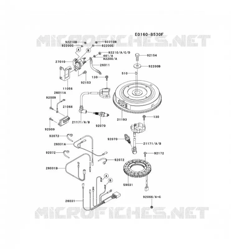 &Eacute;QUIPEMENT ELECTRIQUE Kawasaki Petits Moteurs FS FS600V FS MOTORS  FS600V-CS15