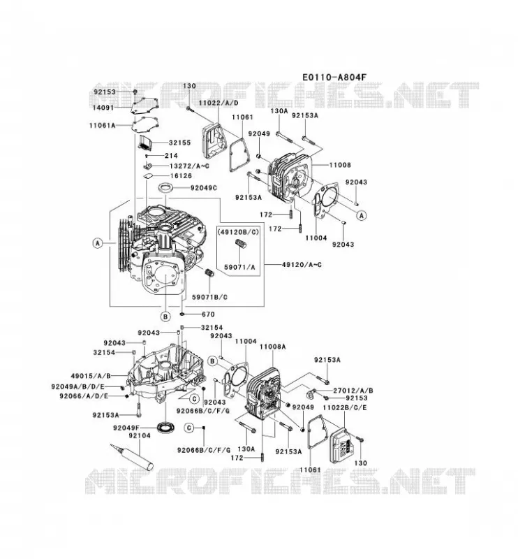 CULASSE/CARTER MOTEUR Kawasaki Petits Moteurs FS FS600V FS MOTORS  FS600V-DS09