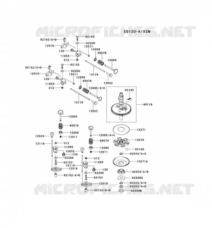SOUPAPE/ARBRE A CAME Kawasaki Petits Moteurs FS FS600V FS MOTORS  FS600V-DS09