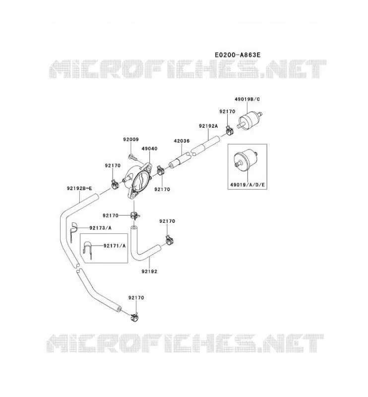 RESERVOIR CARBURANT/ROBINET Kawasaki Petits Moteurs FS FS600V FS MOTORS  FS600V-ES12