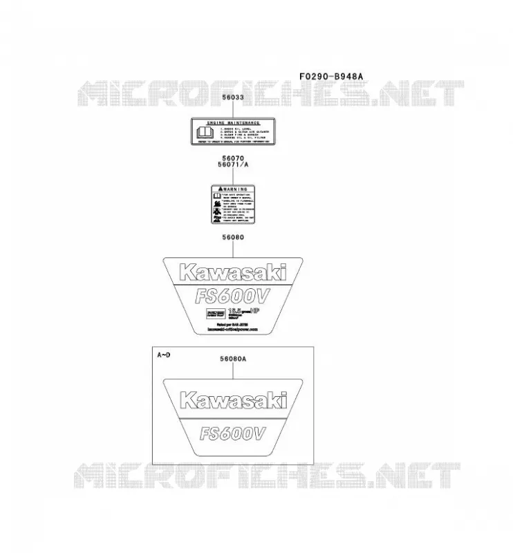 LABEL Kawasaki Petits Moteurs FS FS600V FS MOTORS  FS600V-ES13