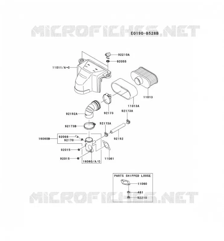 FILTRE &Agrave; AIR/POT D'&Egrave;CHAPPEMENT Kawasaki Petits Moteurs FS FS600V FS MOTORS  FS600V-ES17