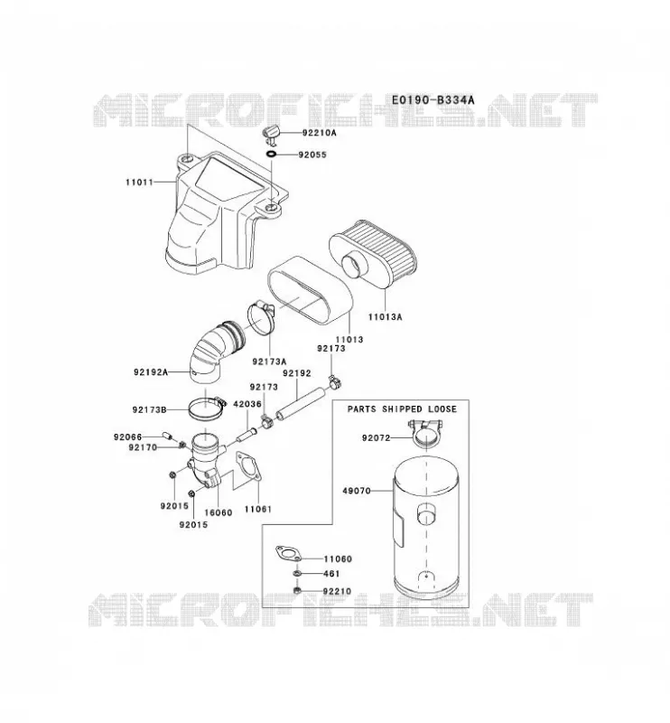 FILTRE &Agrave; AIR/POT D'&Egrave;CHAPPEMENT Kawasaki Petits Moteurs FS FS651V FS MOTORS  FS651V-AG80