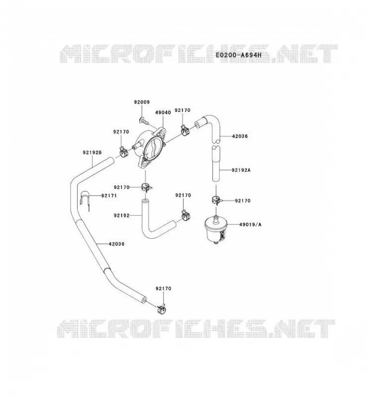 RESERVOIR CARBURANT/ROBINET Kawasaki Petits Moteurs FS FS651V FS MOTORS  FS651V-AG80