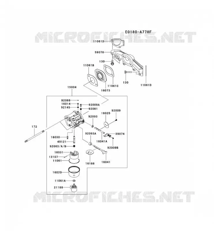CARBURATEUR Kawasaki Petits Moteurs FS FS651V FS MOTORS  FS651V-AS04
