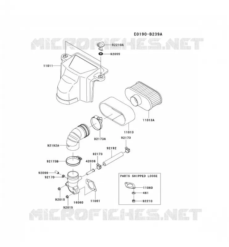 FILTRE &Agrave; AIR/POT D'&Egrave;CHAPPEMENT Kawasaki Petits Moteurs FS FS651V FS MOTORS  FS651V-AS51