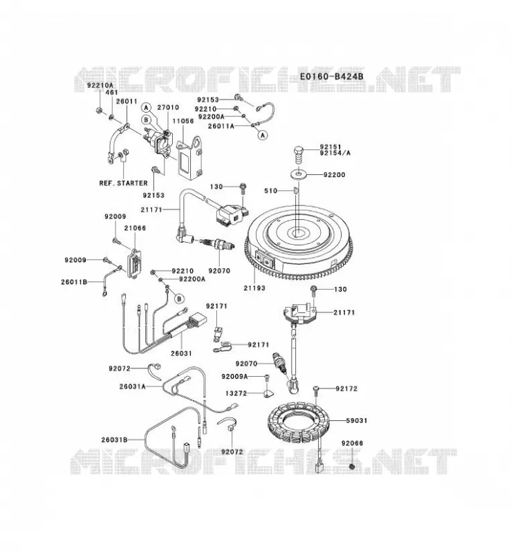 &Eacute;QUIPEMENT ELECTRIQUE Kawasaki Petits Moteurs FS FS651V FS MOTORS  FS651V-BS04