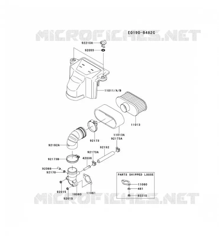 FILTRE &Agrave; AIR/POT D'&Egrave;CHAPPEMENT Kawasaki Petits Moteurs FS FS651V FS MOTORS  FS651V-CS10