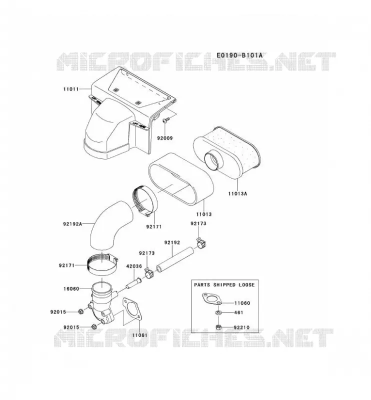 FILTRE &Agrave; AIR/POT D'&Egrave;CHAPPEMENT Kawasaki Petits Moteurs FS FS691V FS MOTORS  FS691V-BS00