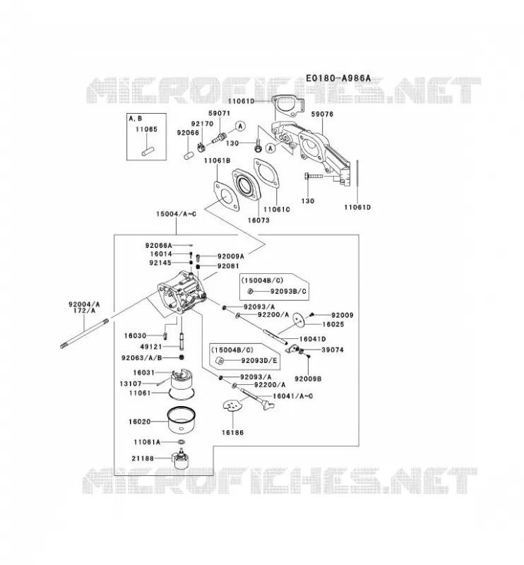 CARBURATEUR Kawasaki Petits Moteurs FS FS691V FS MOTORS  FS691V-BS05